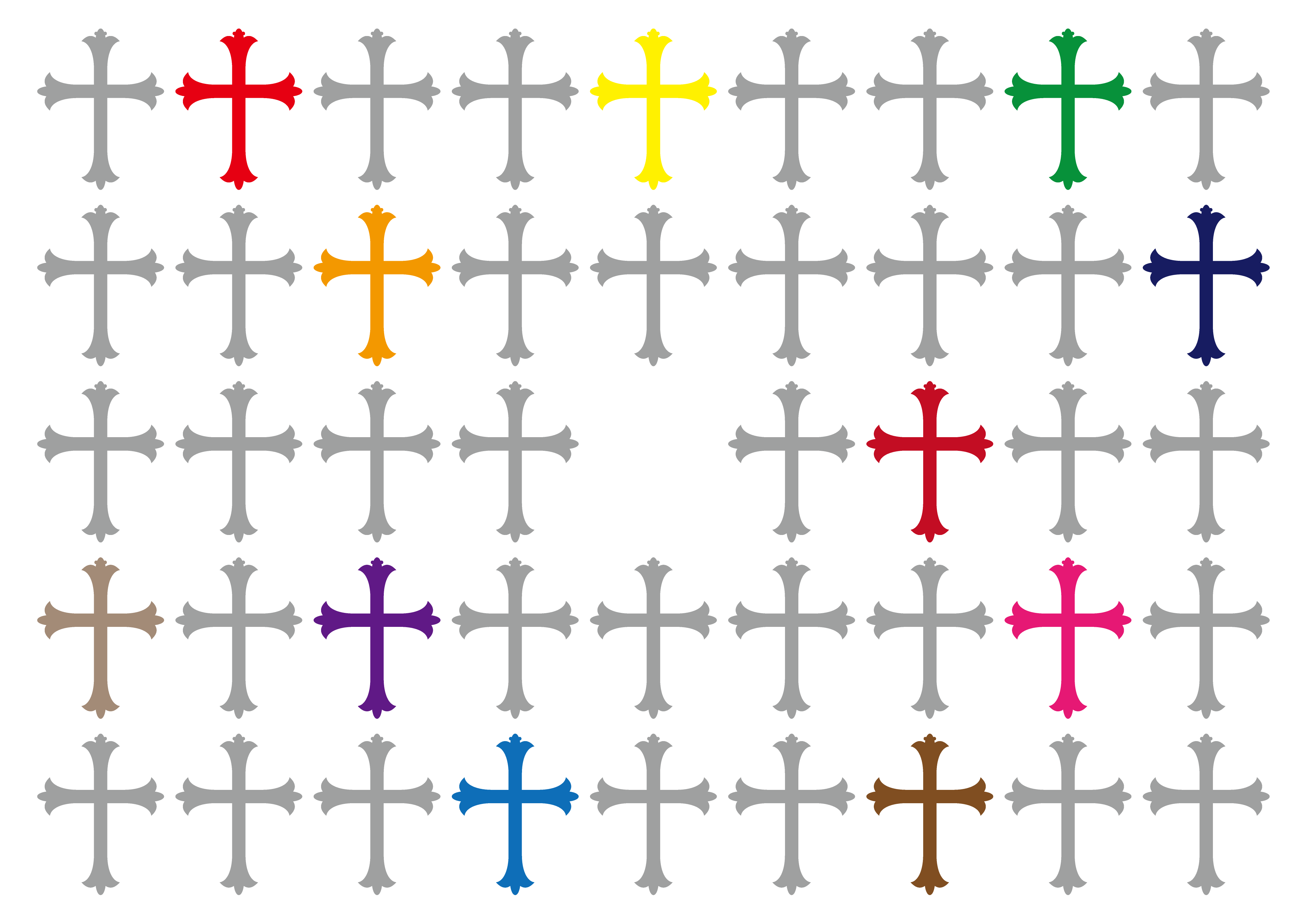 45本の十字架